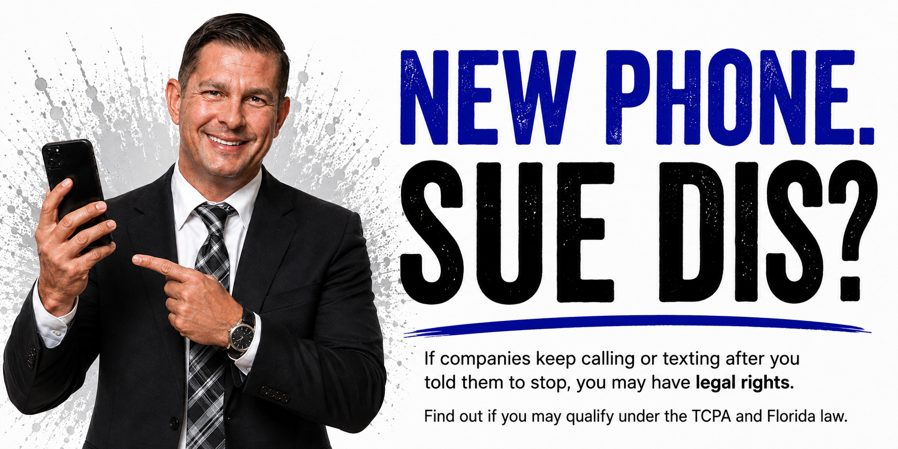New Phone Sue Dis campaign slide 1